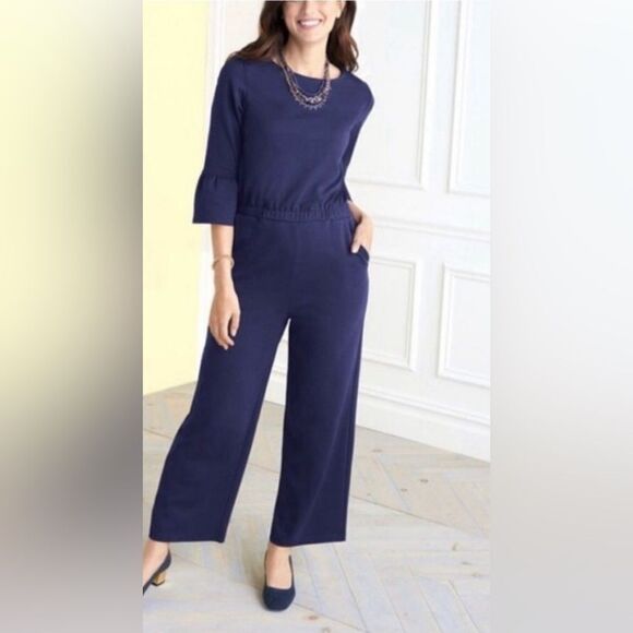 Avon Fashions Jumpsuit Romper Vintage, Ladies Size XL (16), Dark Blue - Picture 1 of 10